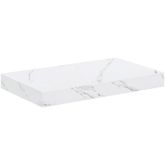 Wall Shelf White Marble 40 x 23.5 x 4 cm Engineered Wood vidaXL