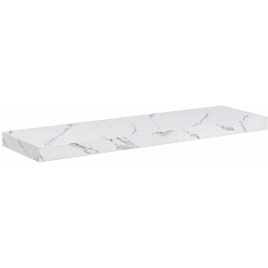 Wall Shelf White Marble 80 x 23.5 x 4 cm Engineered Wood vidaXL