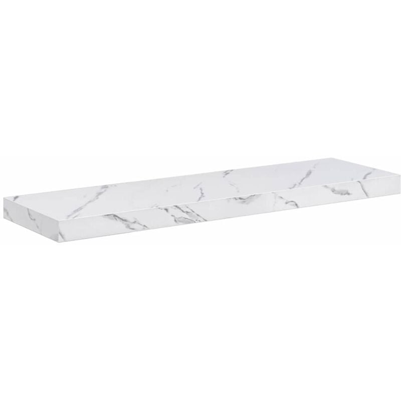 Wall Shelf White Marble 90 x 23.5 x 4 cm Engineered Wood vidaXL