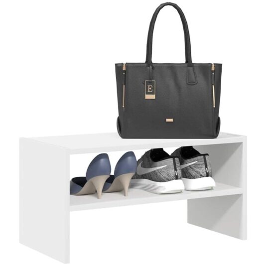 vidaXL Shoe Rack Stackable White 60x30x30.5 cm