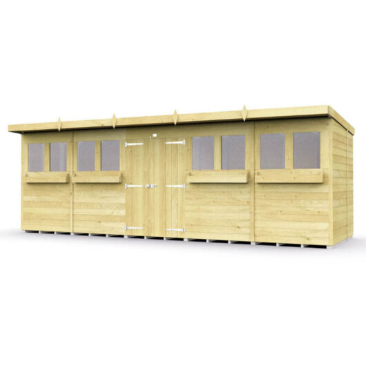 20 x 5 Pent Summer Shed