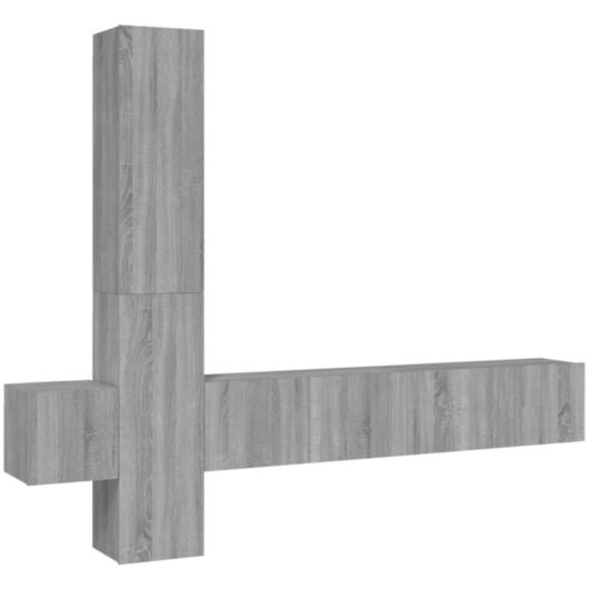 5 Piece TV Cabinet Set Grey Sonoma Engineered Wood vidaXL