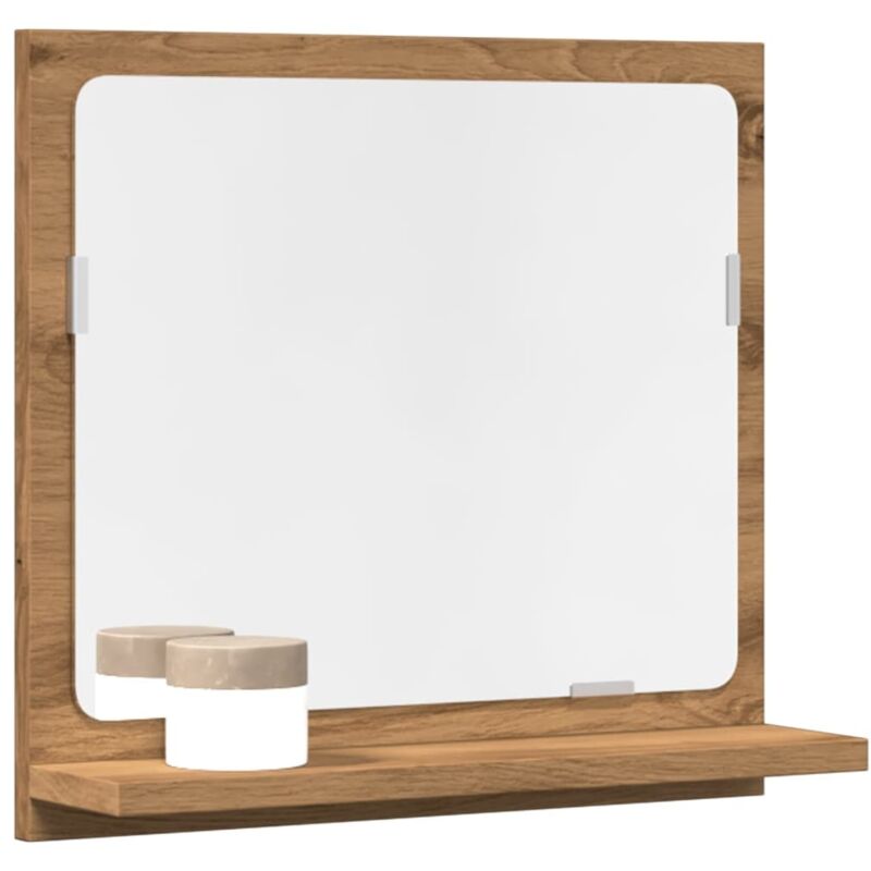 Bathroom Mirror Cabinet Artisan Oak 40x11x37 cm Engineered Wood Vidaxl