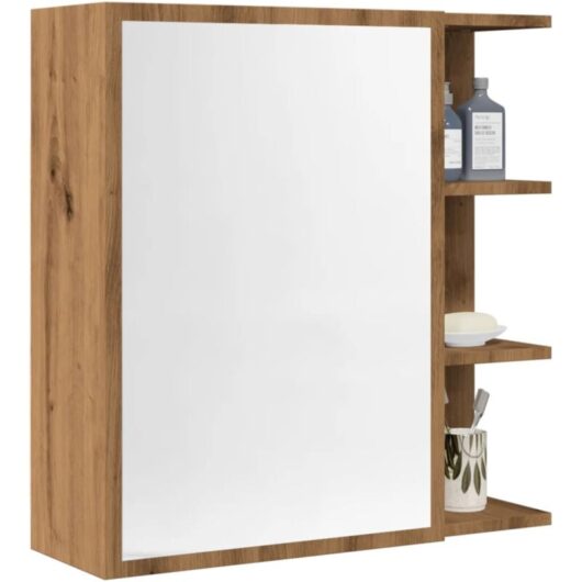 Bathroom Mirror Cabinet Artisan Oak 62.5x20.5x64 cm Engineered Wood Vidaxl