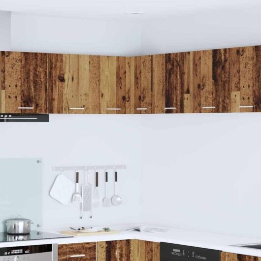 Hanging Cabinet with Storage Old Wood and White 57 x 57 x 40 cm vidaXL