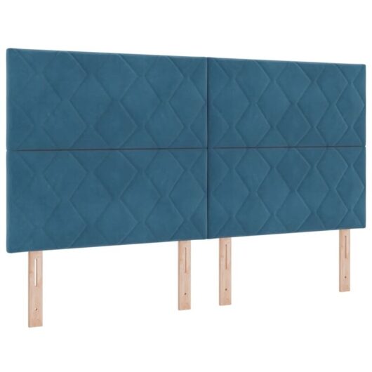 Headboard Height Adjustable Dark blue 180 cm Velvet vidaXL