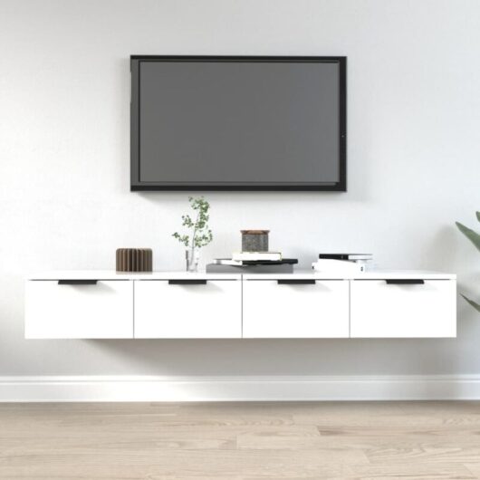 Jinlefu - Wall Cabinets 2 pcs White 68x30x20 cm Engineered Wood vidaXL