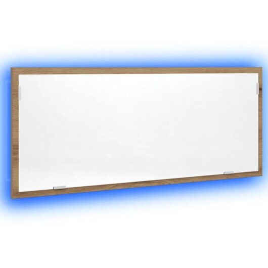 Led Bathroom Mirror Artisan Oak 100x8.5x37 cm Engineered Wood Vidaxl