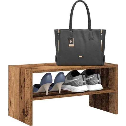Shoe Rack Stackable Old Wood 60x30x30.5 cm vidaXL