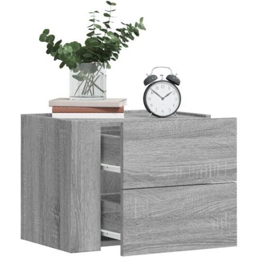 Vidaxl - Wall-mounted Bedside Cabinets 2 pcs Grey Sonoma 45x30x35 cm