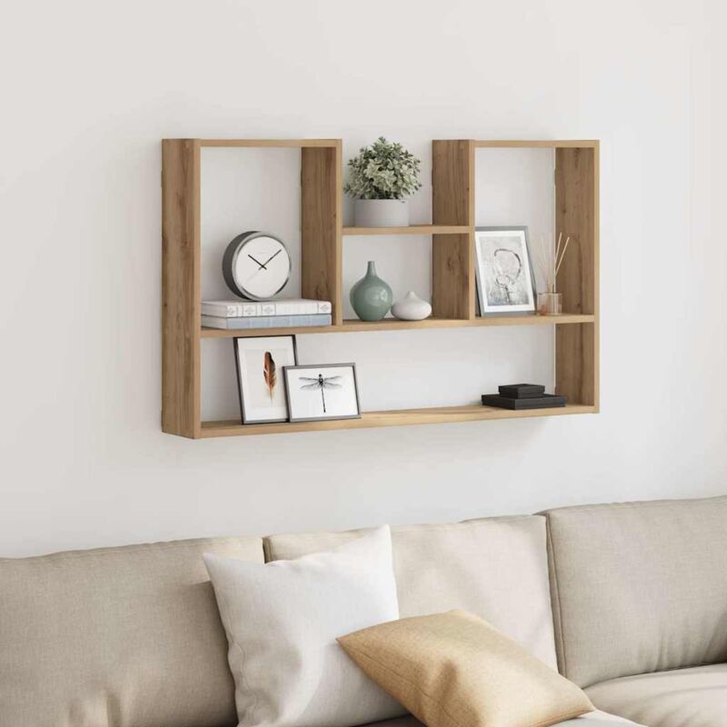 Wall Shelf Artisian Oak 99x15x60 cm Engineered Wood Vidaxl