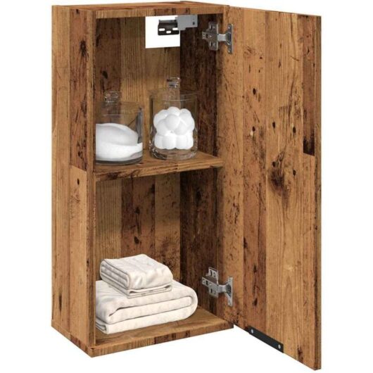 Wall-mounted Bathroom Cabinet Old Wood 32x20x67 cm Vidaxl