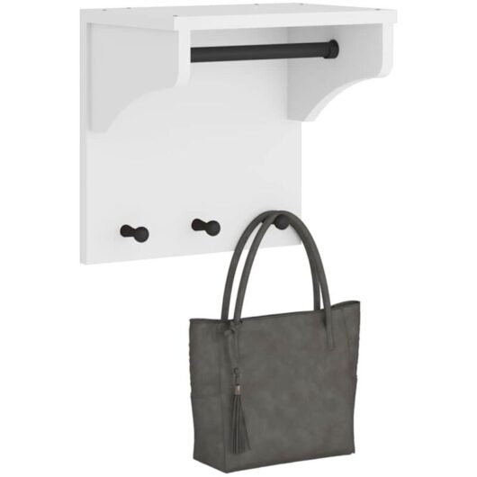 Wall-mounted Coat Rack sandnes White 43x30x42 cm Solid Wood Pine Vidaxl