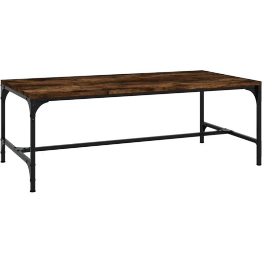 Coffee Table Smoked Oak 100x50x35 cm Engineered Wood vidaXL