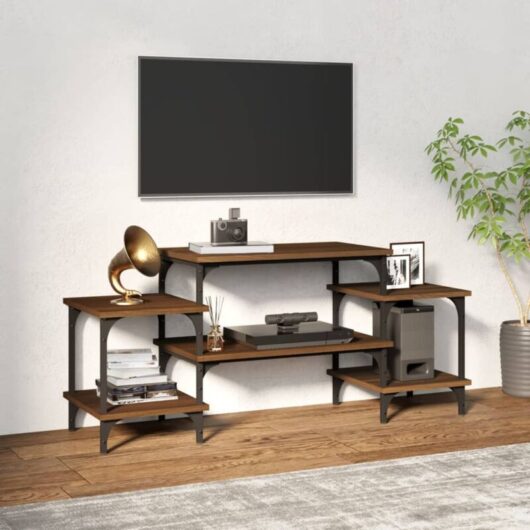 Jinlefu - tv Cabinet Brown Oak 117x35x52 cm Engineered Wood vidaXL