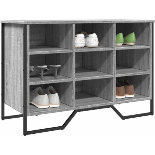 Shoe Cabinet Grey Sonoma 90x38x61.5 cm Engineered Wood Vidaxl