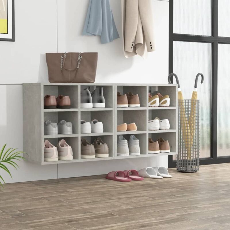 Shoe Cabinets 2 pcs Concrete Grey 52.5x30x50 cm Vidaxl