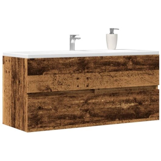 Sink Cabinet Old Wood 100x38.5x45 cm Engineered Wood Vidaxl