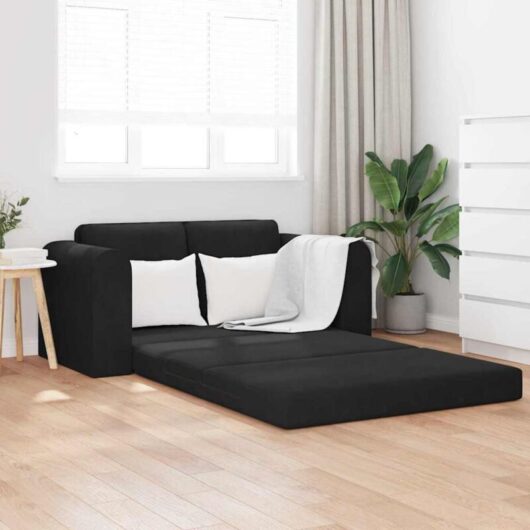 Sofa Bed Black 148 x 71 x 83 cm Velvet Vidaxl