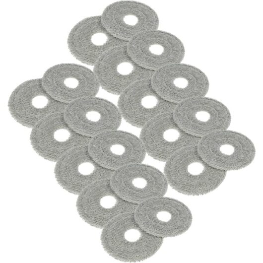 Vhbw - 20x Cleaning Cloth compatible with Dreame L10s Ultra Gen2 Robotic Vacuum Cleaner - Mopping Cloth, Mop Pad - microfibre pad