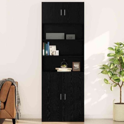 Vidaxl - Wall Cabinet Black oak 80 x 42.5 x 40 cm Engineered wood