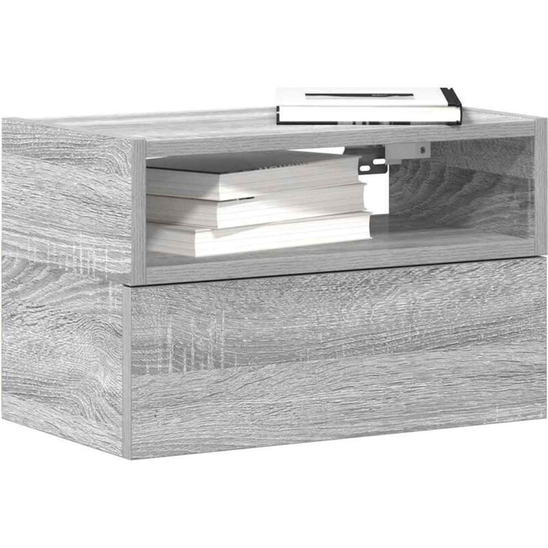 Vidaxl - Wall-mounted Bedside Cabinets 2 pcs Grey Sonoma 45x26x28.5 cm