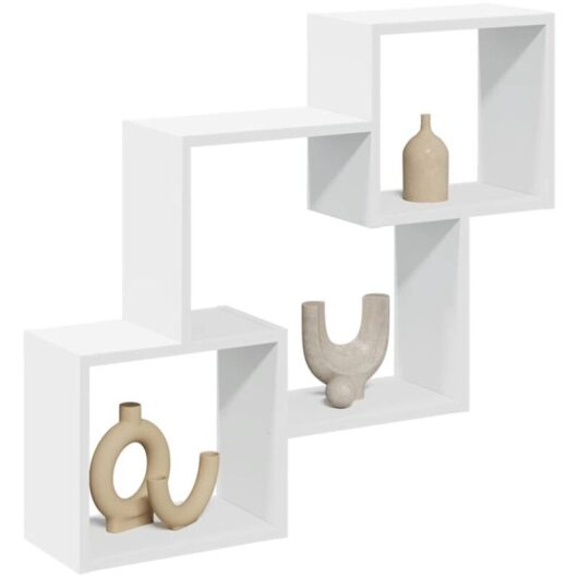 Wall Cabinet 78x18x71 cm White Engineered Wood Vidaxl