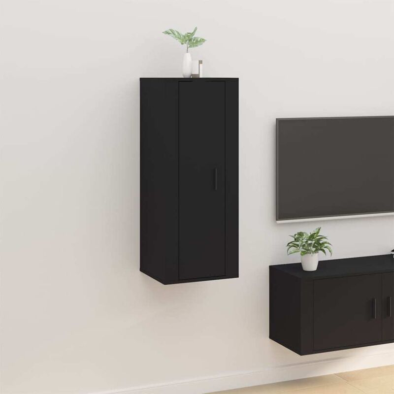 Wall Mounted tv Cabinet Black 40x34,5x100 cm Vidaxl