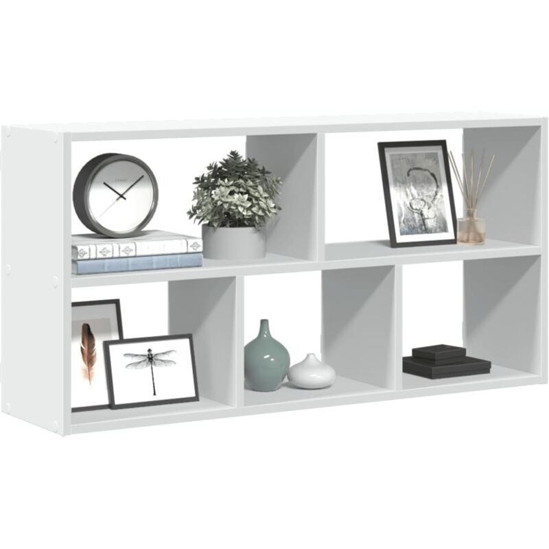 Wall Shelf White 100x25x50 cm Engineered Wood Vidaxl