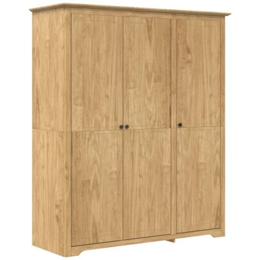 Wardrobe BODO Honey Brown 146 x 53.5 x 173 cm Engineered Wood vidaXL