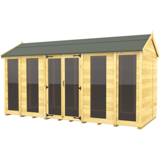 14 x 5 Apex Summer House (Full Height Window)