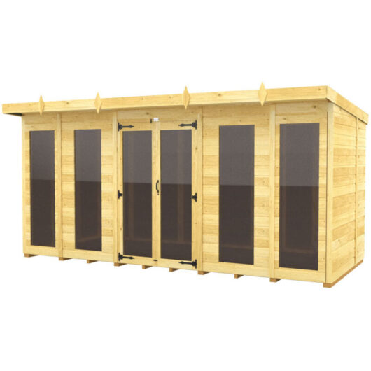 14 x 6 Pent Summer House (Full Height Window)