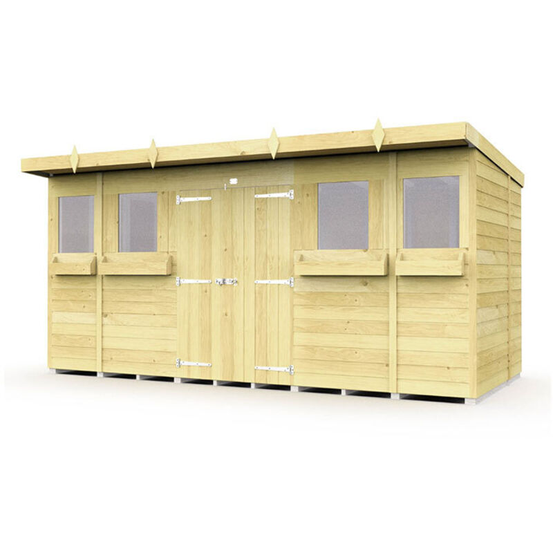 14 x 6 Pent Summer Shed