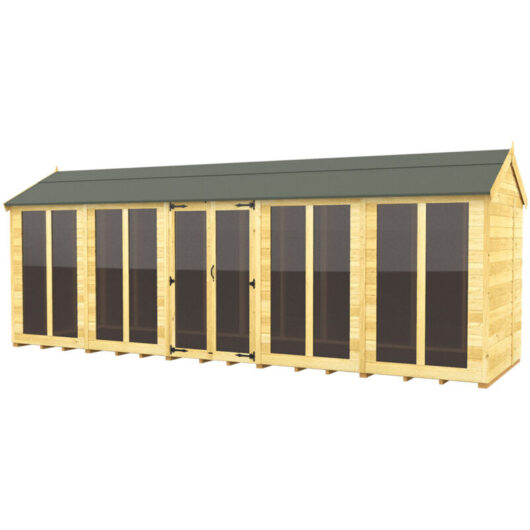 20 x 5 Apex Summer House (Full Height Window)