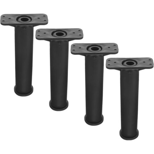 4-Piece Adjustable Bed Support Set with Height-Adjustable Bed Legs and Reinforced Central Support