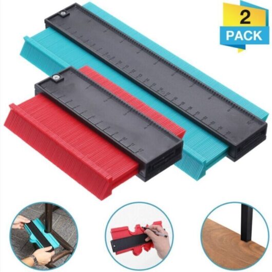 Set of 2 Contour Gauges, Shape Templates, 25cm + 12cm, Gift for DIY Woodworking, Laying Parquet/Carpet/Tiles