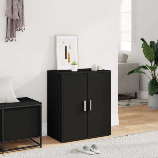 Shoe Cabinet Black 60x35x70 cm Engineered Wood Vidaxl