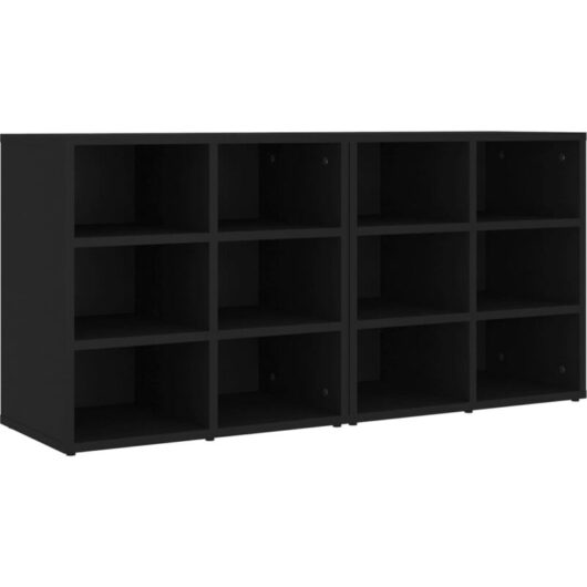 Shoe Cabinets 2 pcs Black 52.5x30x50 cm vidaXL