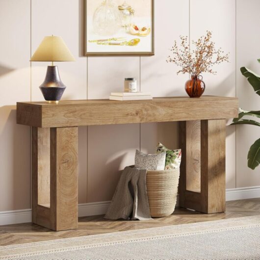 Tribesigns 63-Inch Long Console Table, Wooden Rectangular Sofa Table Behind The Couch, Farmhouse Entryway Table for Entrance, Hallway, Living Room
