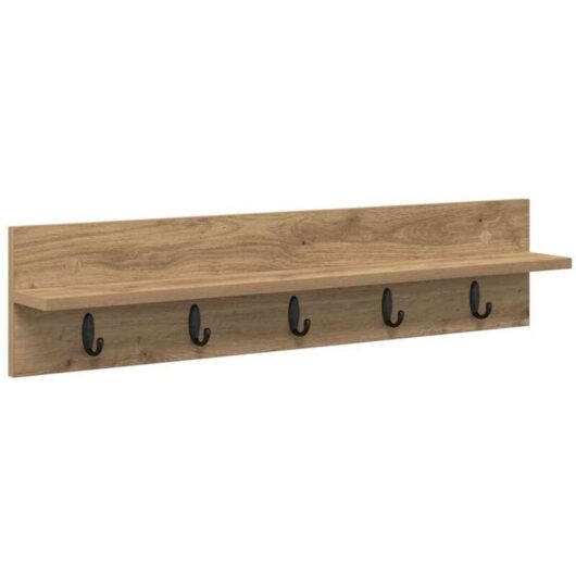 Vidaxl - Wall-Mounted Coat Rack with Shelf Artisan oak 80 x 10.5 x 18 cm