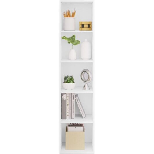 WOLTU bookcases Book Shelf Cube Storage Units Wood Storage Shelves for Bedroom White 132 cm