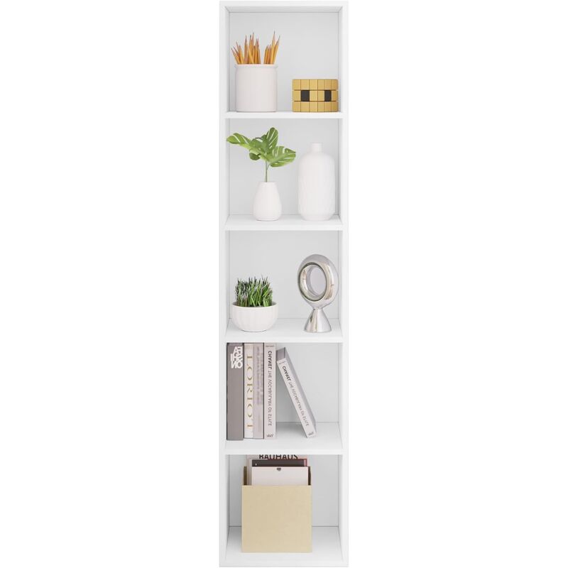 WOLTU bookcases Book Shelf Cube Storage Units Wood Storage Shelves for Bedroom White 132 cm