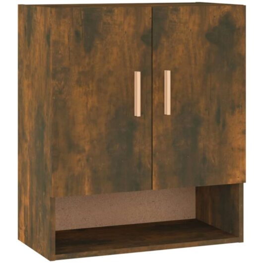 Wall Cabinet Smoked Oak 60x31x70 cm Engineered Wood vidaXL