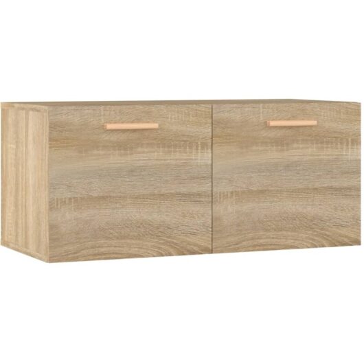 Wall Cabinet Sonoma Oak 80x35x36.5 cm Engineered Wood vidaXL
