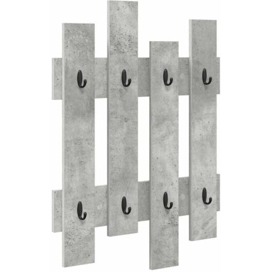 Wall-Mounted Coat Rack Concrete grey 60 x 3 x 82 cm Vidaxl