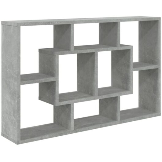 Wall Shelf Concrete Grey 85x16x52.5 cm Engineered Wood Vidaxl