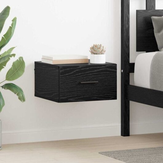 Bedside Cabinet 2 pcs Black oak 35 x 35 x 20 cm Engineered wood vidaXL