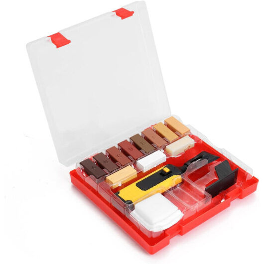 Parquet and Laminate Floor Wax Kit - 11 Wax Blocks and Thermal Pen - Repairs Scratches and Chips on Floors and Furniture
