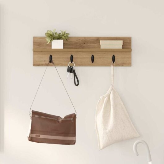 Vidaxl - Wall-Mounted Coat Rack with Shelf Artisan oak 60 x 10.5 x 18 cm