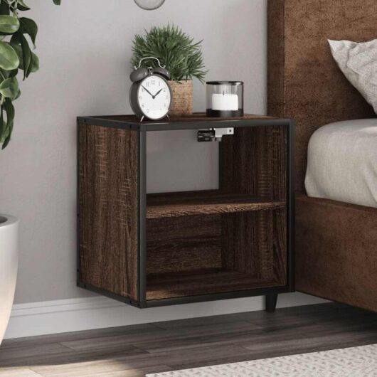 Vidaxl - Wall-mounted Bedside Cabinets 2 pcs Brown Oak 40x31x39.5 cm